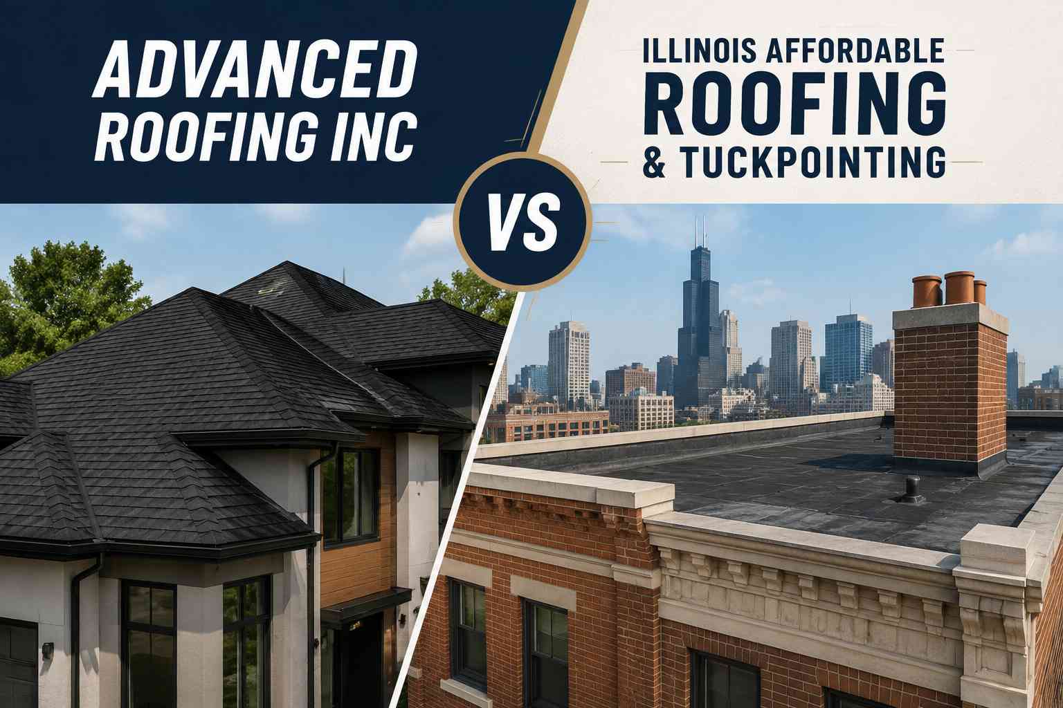 Advanced Roofing Inc vs Illinois Affordable Roofing & Tuckpointing: Which Is Right for You in 2026?